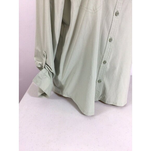 Eddie Bauer Utility Shirt Roll Up Sleeves Womens Large - Picture 8 of 8